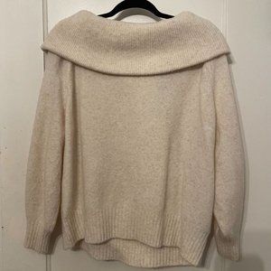 Beige Off-Shoulder Sweater from H&M